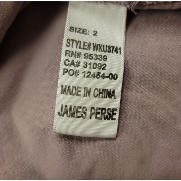 Standard James Perse Womens 2 US S/M Shirt Purple Cotton Ribbed Button Up - Picture 7 of 14
